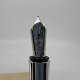 Graf Von Faber Castell Blue Resin Guilloche Fountain Pen  - Fine 18 Kt Gold Nib