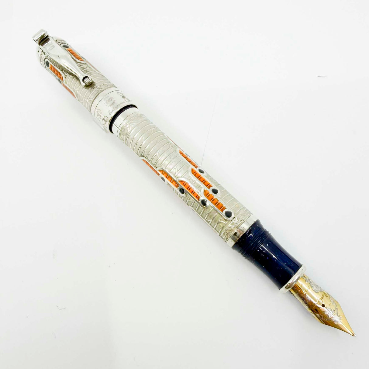 Montegrappa 88th Anniversary Sterling Silver Limited Edition Fountain Pen - Medium 18kt Gold Nib