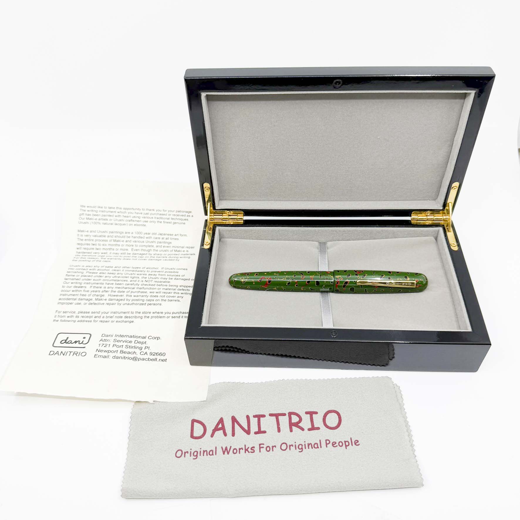 Danitrio Kara-Nuri Green (+Red/Black/Gold) Urushi Hand Painted