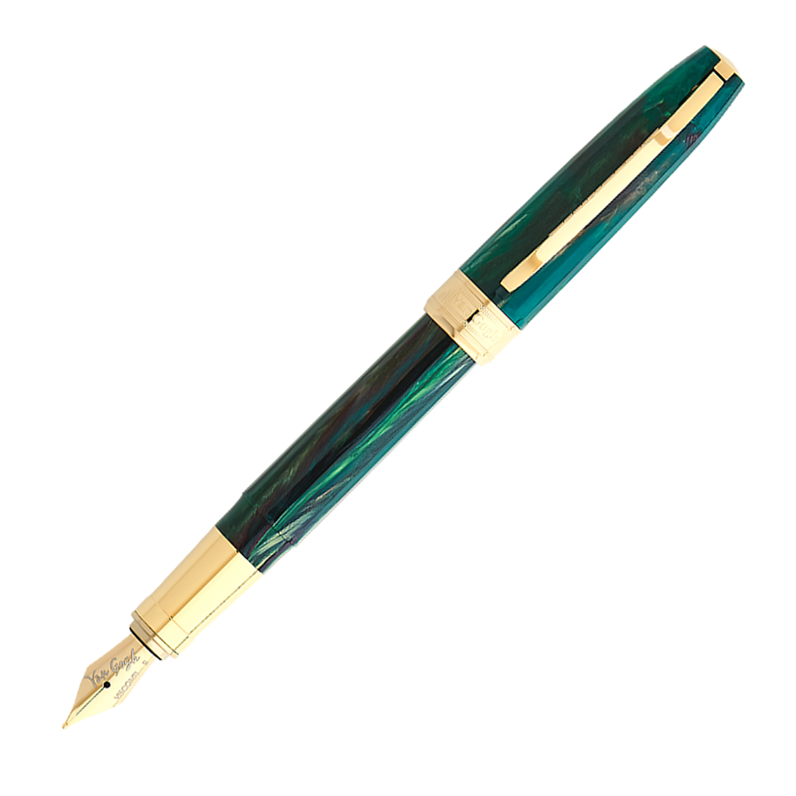 Visconti Van Gogh Füllfederhalter – THE Impressionist, Rotes Vinyl, Breite Feder