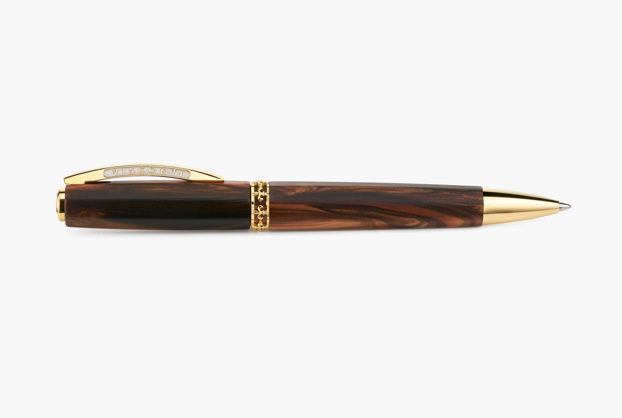 Visconti Medici Briarwood w/Gold Trim - Ballpoint