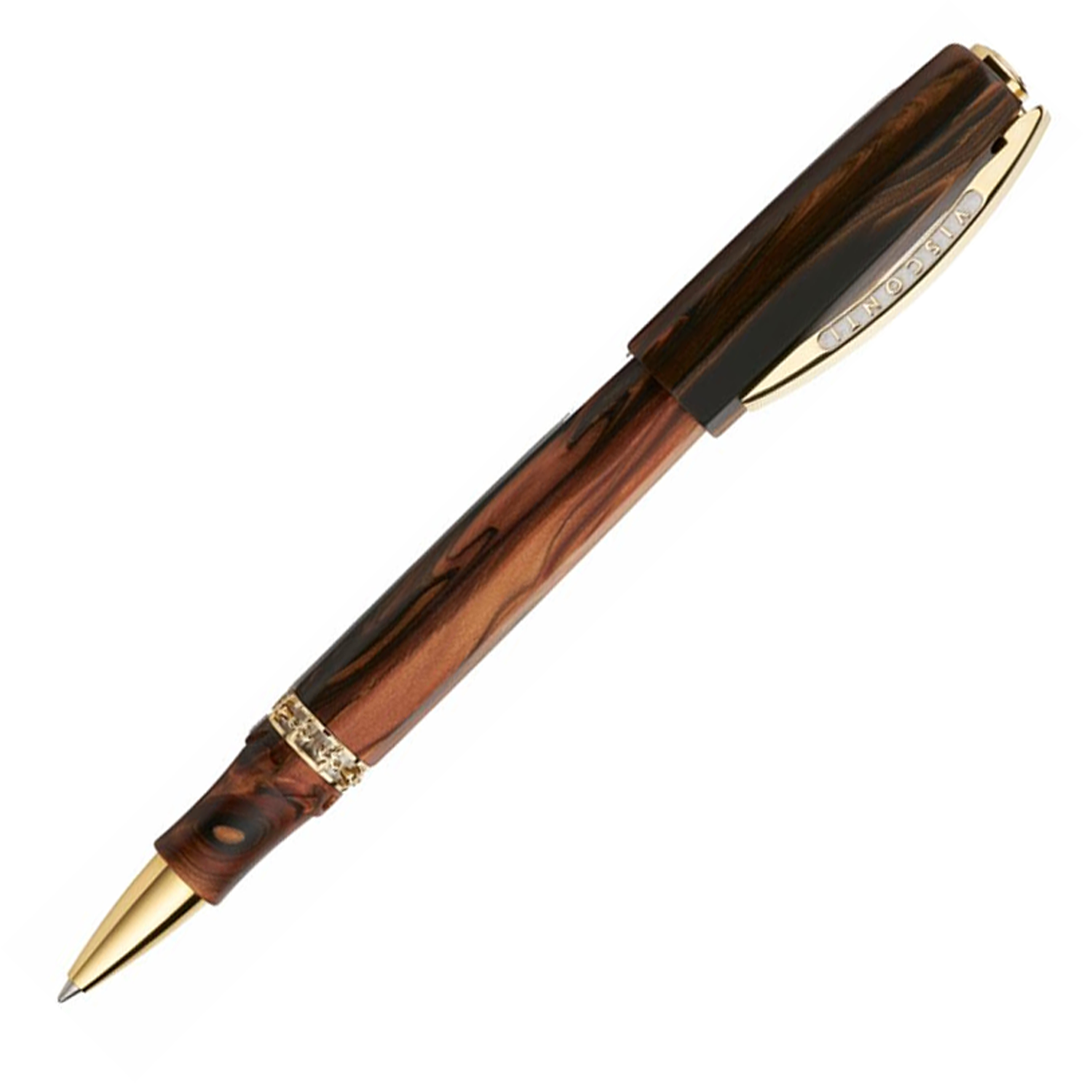 Visconti Medici Briarwood Briarwood W/Gold Trim - Rollerball – Fountain ...