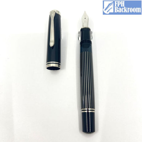Pelikan M815 Black Metal Striped Fountain Pen