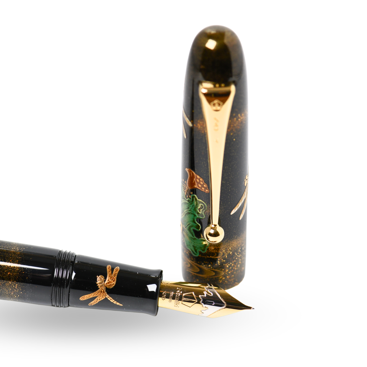 Namiki Yukari Royale Kashimushi (Lotus & Dragonfly) Limited Edition Maki-e Fountain Pen - Medium 18kt Gold Nib
