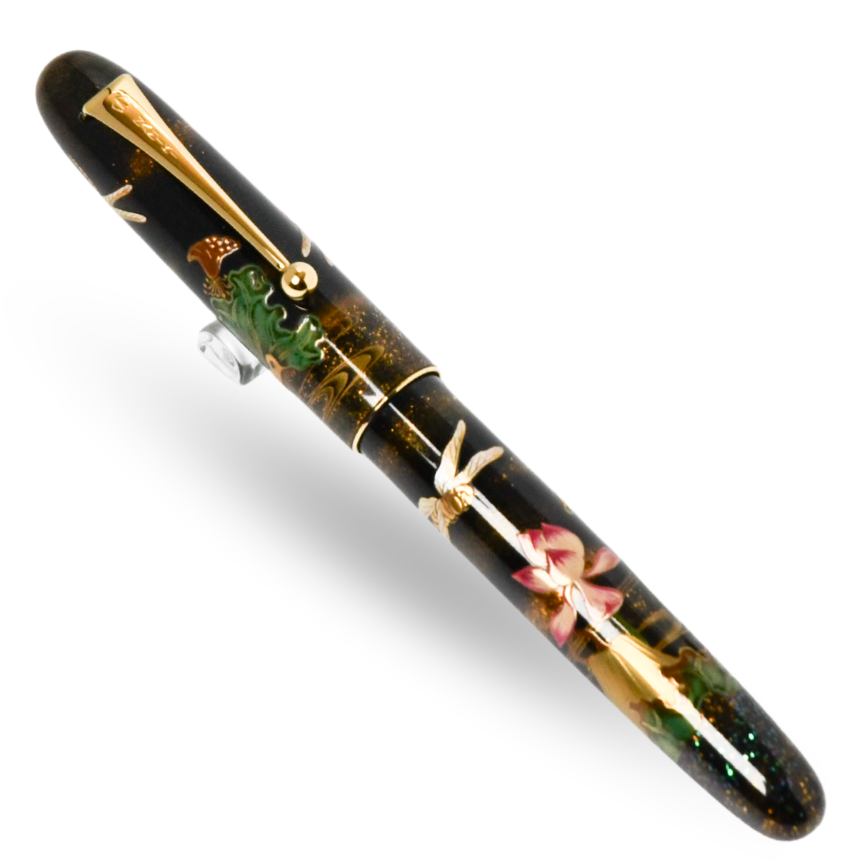 Namiki Yukari Royale Kashimushi (Lotus & Dragonfly) Limited Edition Maki-e Fountain Pen - Medium 18kt Gold Nib