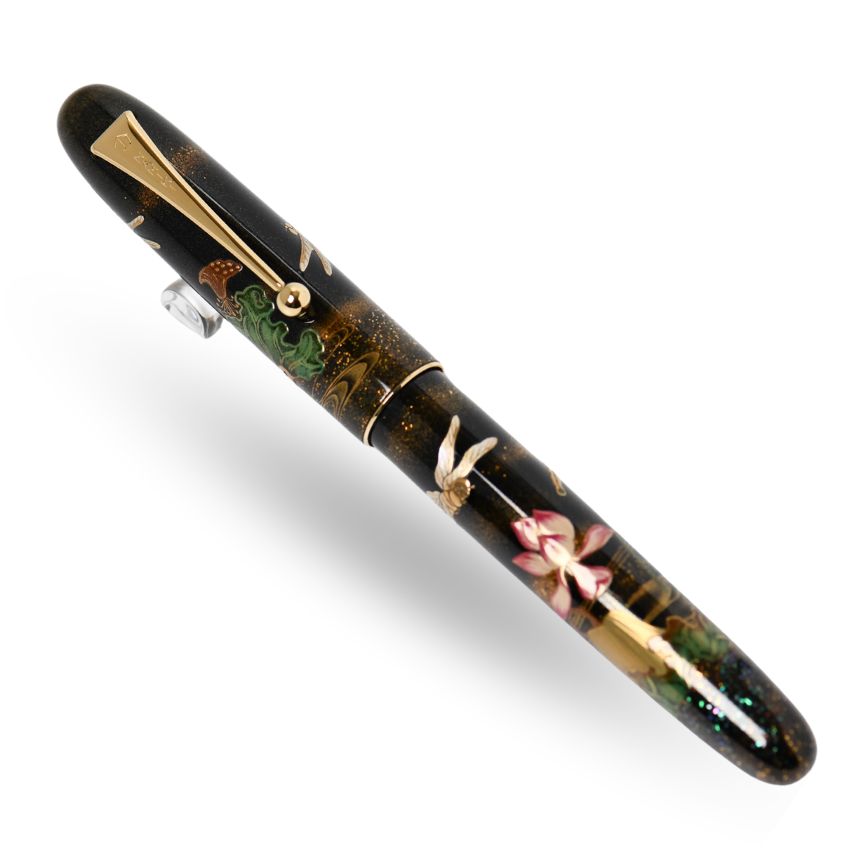 Namiki Yukari Royale Kashimushi (Lotus & Dragonfly) Limited Edition Maki-e Fountain Pen - Medium 18kt Gold Nib
