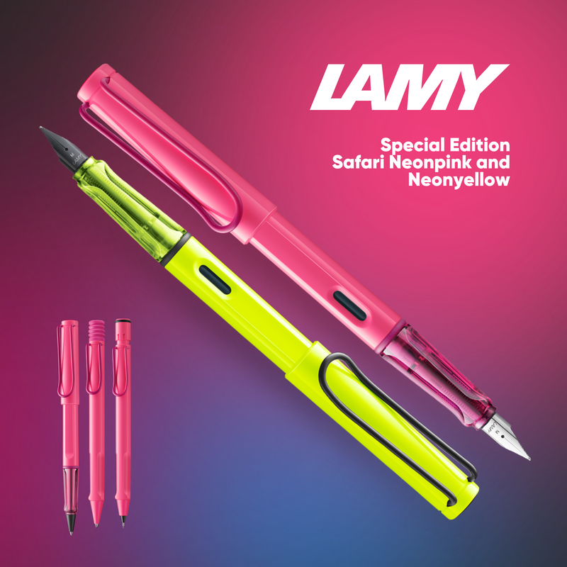 LAMY Safari Neonyellow and Neonpink Collection