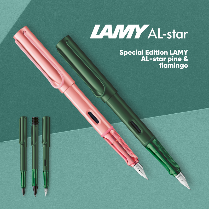 Lamy Al star Famingo & Pine Fountain Pen Collection