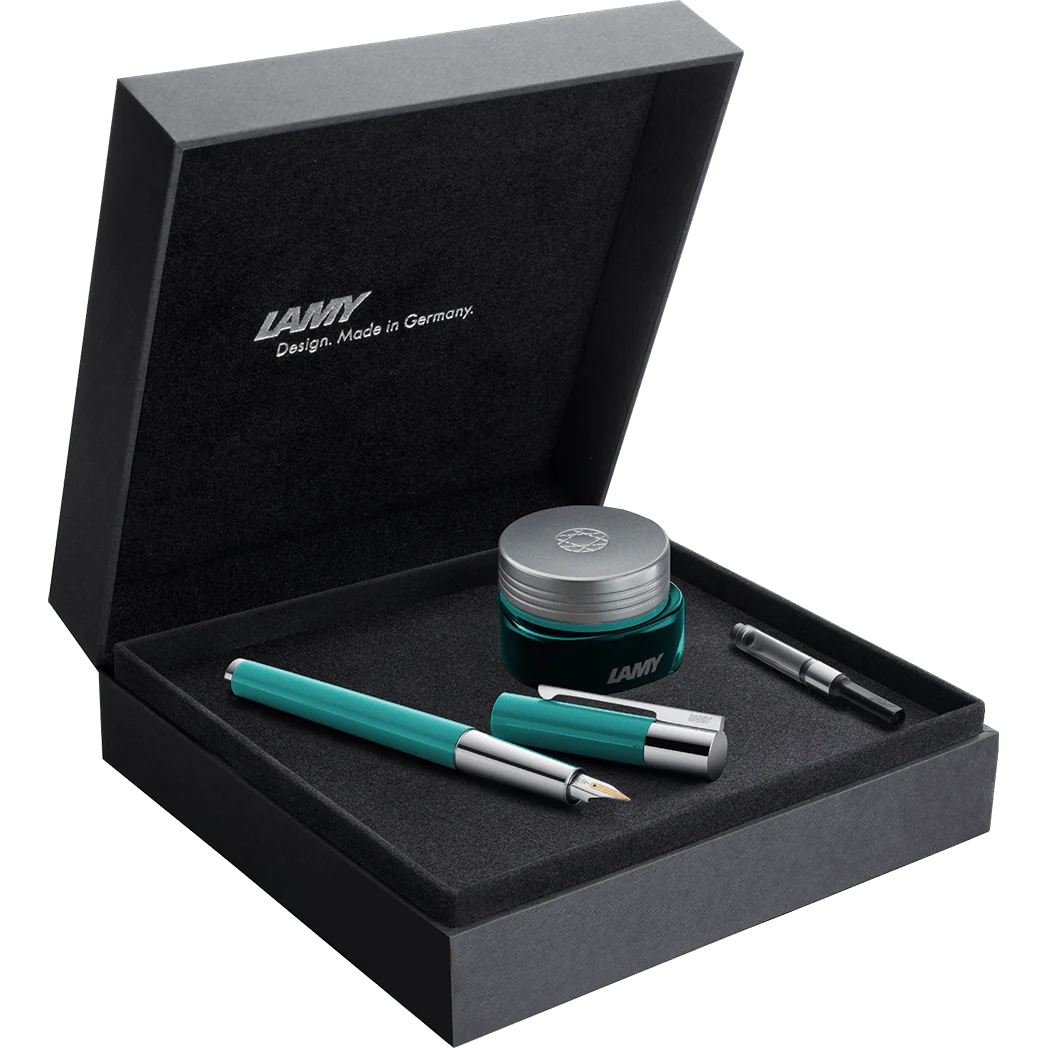 Lamy Scala Majestic Jade Set Jade - Fountain Pen Set w/ Ink, Convertor and Cartridges