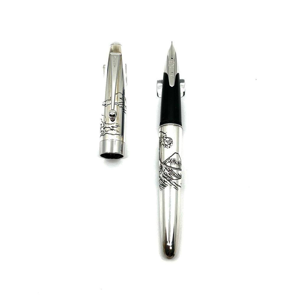 Pilot Sterling Silver Mount Fuji & Wave Fountain Pen