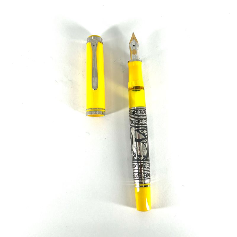 Pelikan 　ペリカン　M710 Yellow TOLEDO 18C-B Pelikan M710 Toledo Yellow Fountain Pen – Fountain Pen Hospital