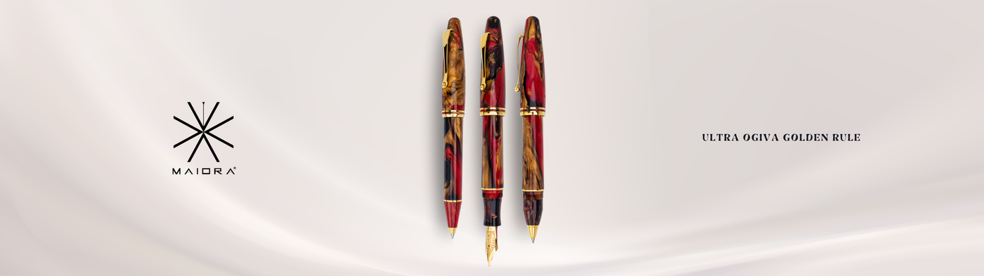 Maiora Ultra Ogiva Golden Rule Fountain Pen Collection