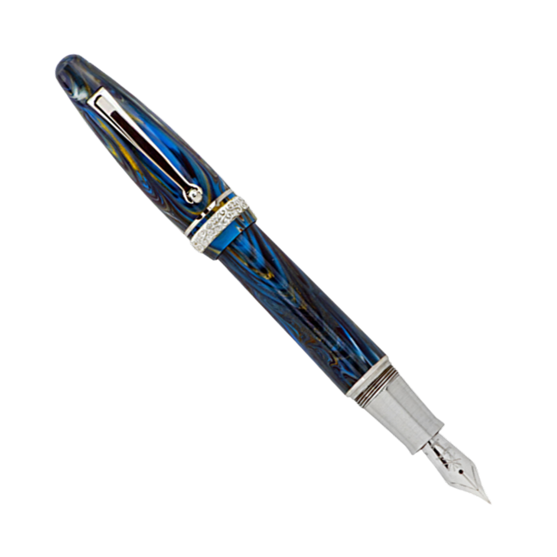 Maiora Ogiva Golden Age Blue w/Chrome Trim (Wind) - Fountain Pen (Cartridge/Convertor)
