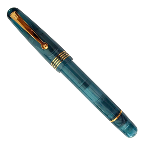Molteni Modelo M54 Plus Demonstrator Deep Blue Gold Trim Fountain Pen Collection