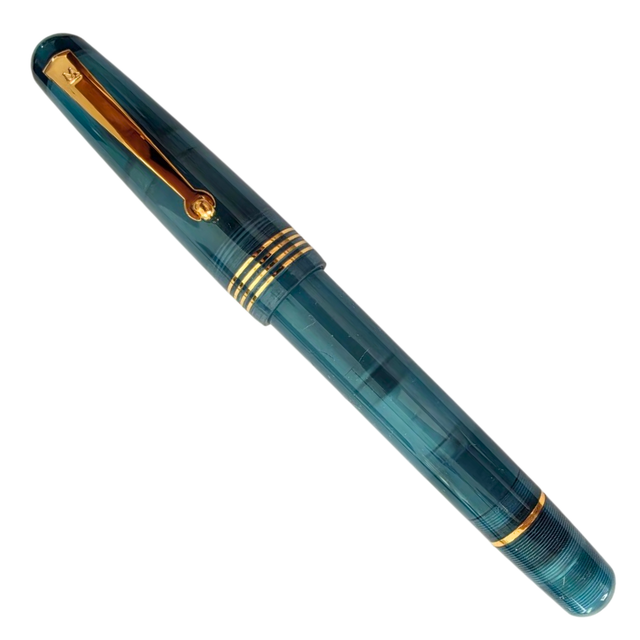 Molteni Modelo M54 Plus Demonstrator Deep Blue Gold Trim Fountain Pen Collection