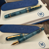 Molteni Modelo M54 Plus Demonstrator Deep Blue Gold Trim Fountain Pen Collection