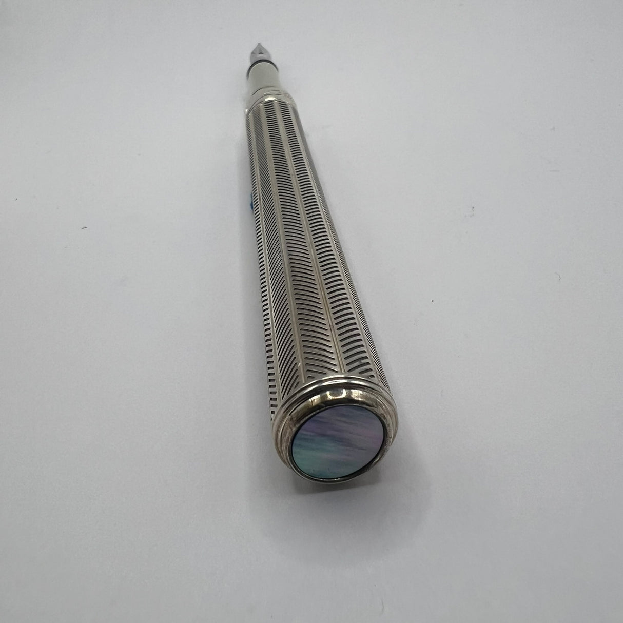 Montblanc Marlene Dietrich Sterling Silver & Diamond Limited Edition 1901 Fountain Pen -  Medium 18kt Gold Nib