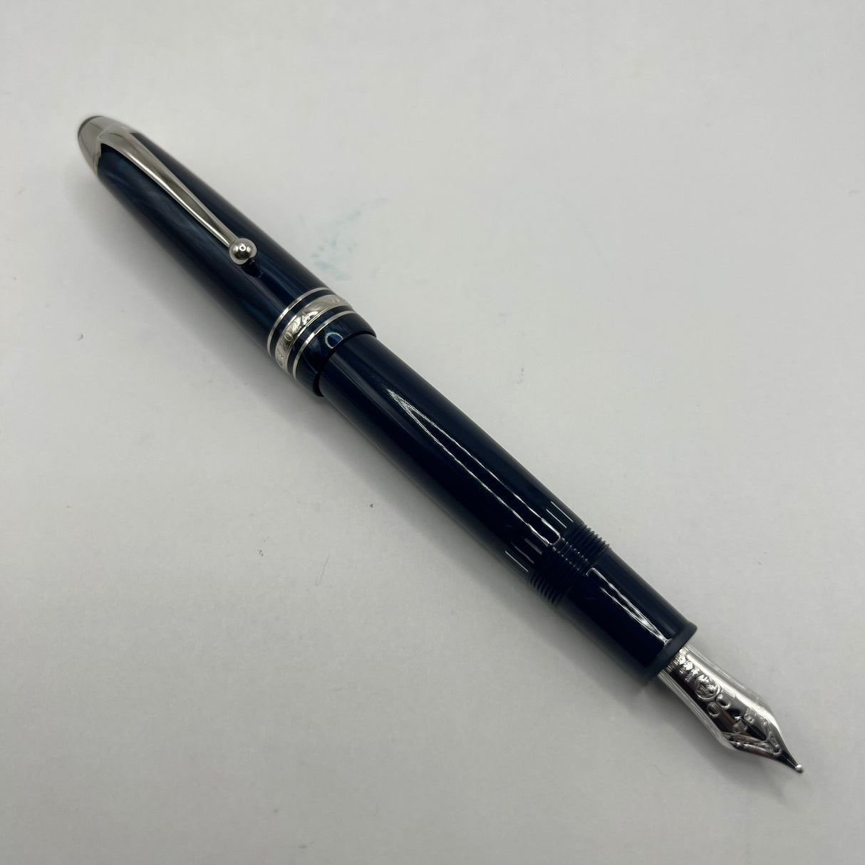 Montblanc Origin Blue #146 LeGrand Fountain Pen -  Medium 18kt Gold Nib