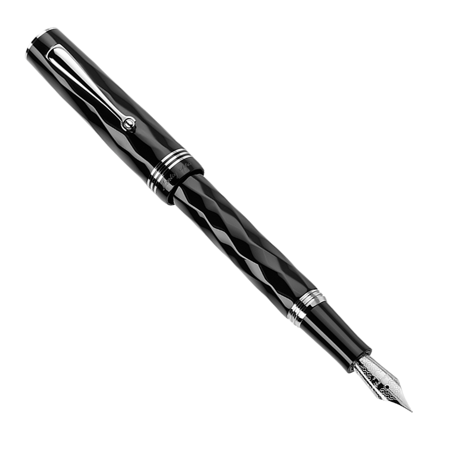 Montegrappa Brenta Black - Fountain Pen (Steel Nib) – Fountain Pen Hospital