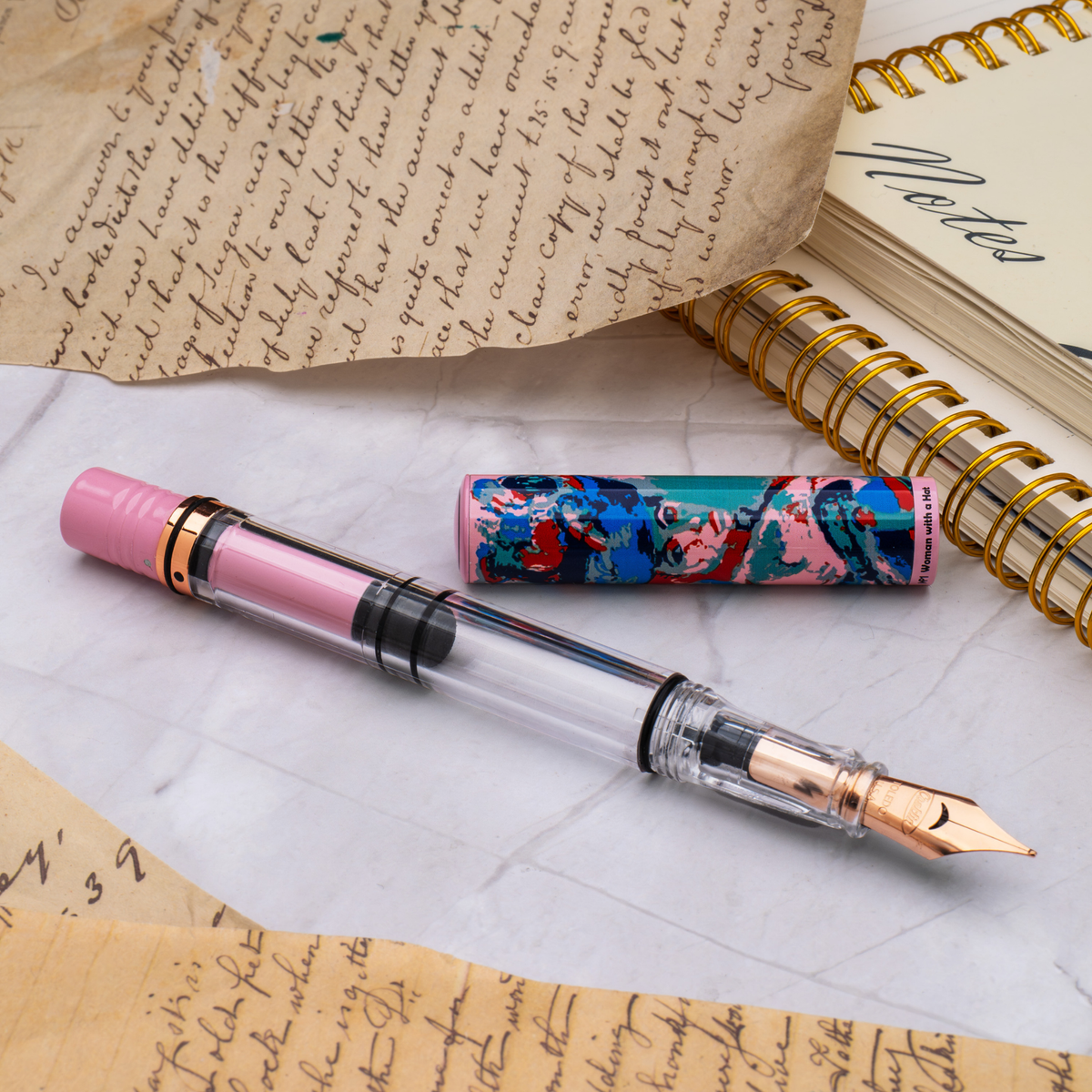 Monteverde MP1 Woman with a Hat 1905 – Fine Art Series Fountain Pen + 15ml Pink Ink Bottle