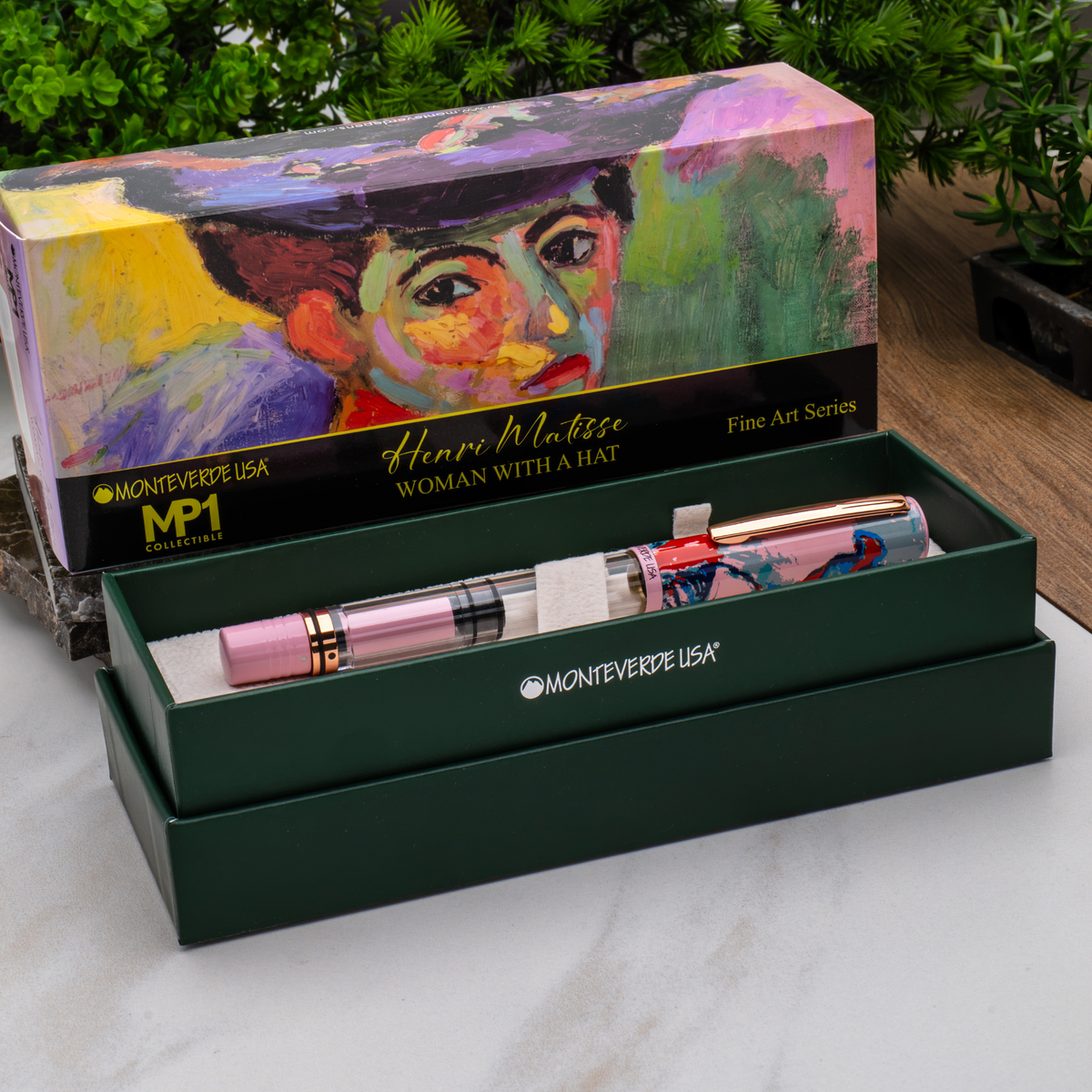 Monteverde MP1 Woman with a Hat 1905 – Fine Art Series Fountain Pen + 15ml Pink Ink Bottle