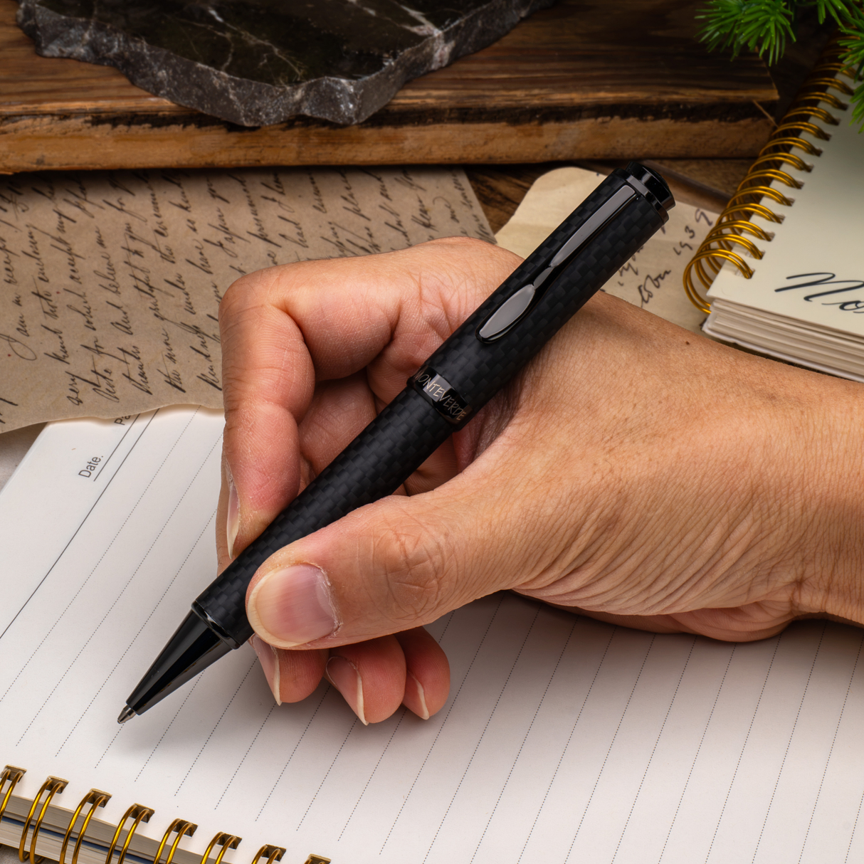 Monteverde Innova Matte Carbon Gunmetal Ballpoint Pen Collection
