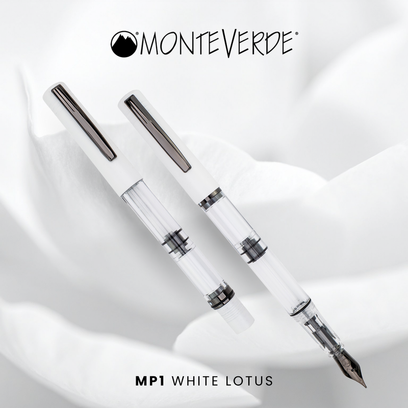 Monteverde MP1 White Lotus edition Fountain Pen collection