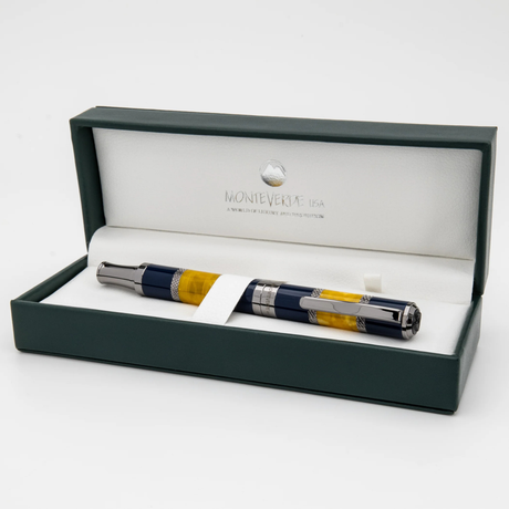 Monteverde USA Regatta Blue Yellow Fountain Pen collection