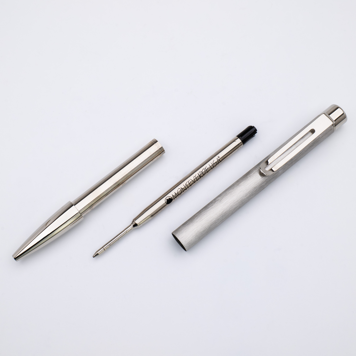Monteverde RITMA Brushed Stainless Steel BALLPOINT PEN