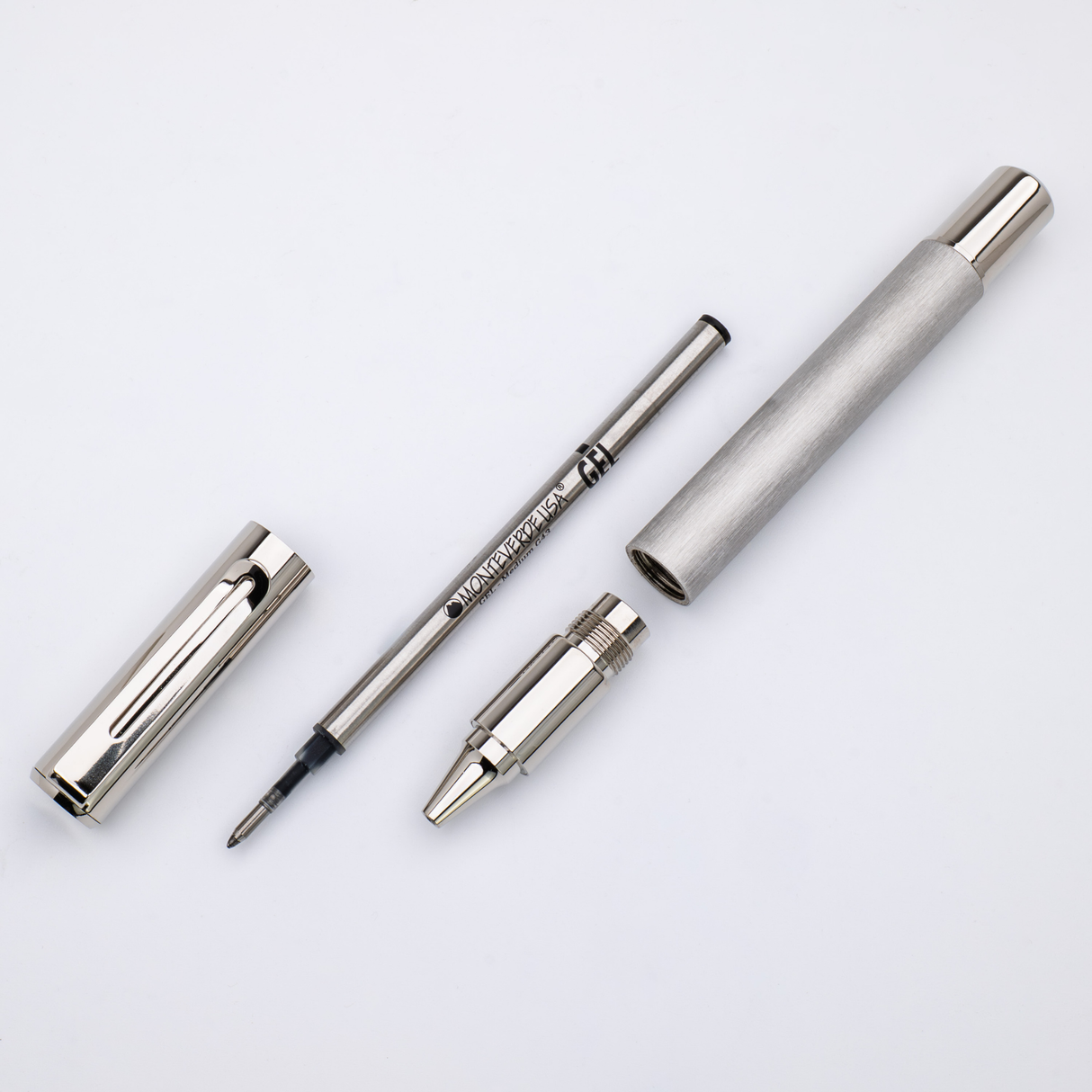 Monteverde USA RITMA Brushed Stainless Steel ROLLERBALL PEN Collection