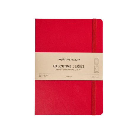 My Paperclip EXECUTIVE SERIES HARD COVER Back Pocket Red Ruled Collection