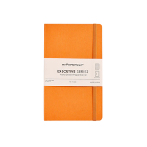 My Paperclip Executive Series Notebook (Soft Cover) - Medium (With Back Pocket) 127 x 210 mm Collection Checks Orange