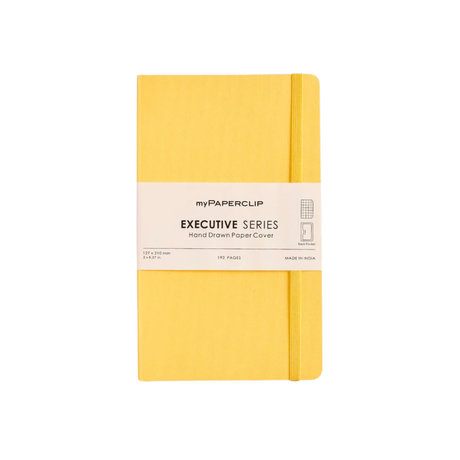 My Paperclip Executive Series Notebook (Soft Cover) - Medium (With Back Pocket) 127 x 210 mm Collection Checks Yellow