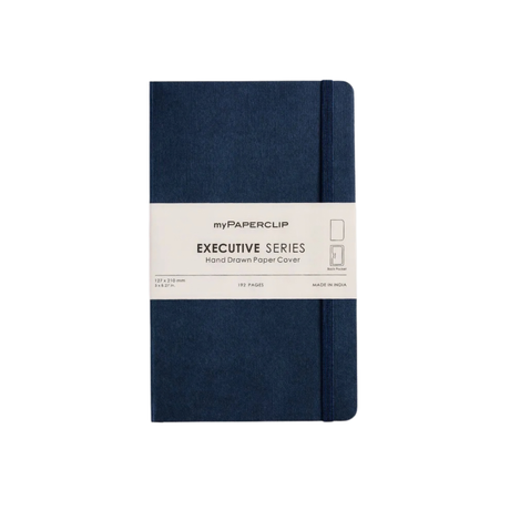 My Paperclip Executive Series Notebook (Soft Cover) - Medium (With Back Pocket) 127 x 210 mm Collection Plain blue