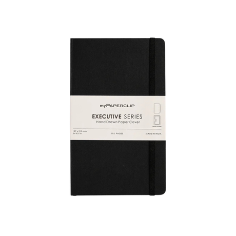 My Paperclip Executive Series Notebook (Soft Cover) - Medium (With Back Pocket) 127 x 210 mm Collection Blue Plain