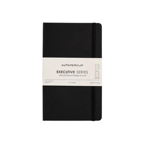 My Paperclip Executive Series Notebook (Soft Cover) - Medium (With Back Pocket) 127 x 210 mm Collection Ruled Black