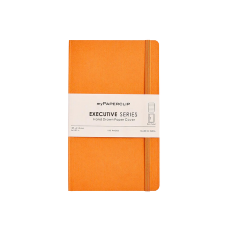 My Paperclip Executive Series Notebook (Soft Cover) - Medium (With Back Pocket) 127 x 210 mm Collection Ruled Orange