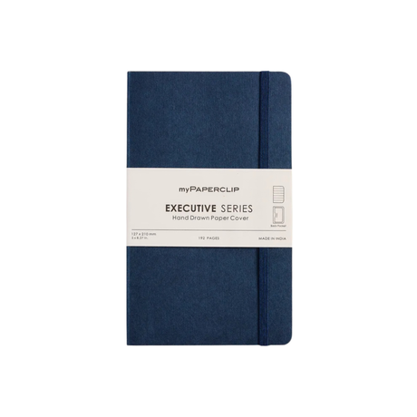 My Paperclip Executive Series Notebook (Soft Cover) - Medium (With Back Pocket) 127 x 210 mm Collection ruled Blue