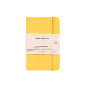 My Paperclip Executive Series Notebook (Soft Cover) - 90 x 140 mm Collection Ruled Yellow