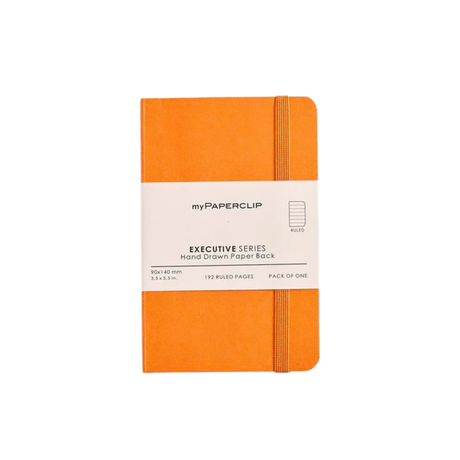 My Paperclip Executive Series Notebook (Soft Cover) - 90 x 140 mm Collection Ruled Orange