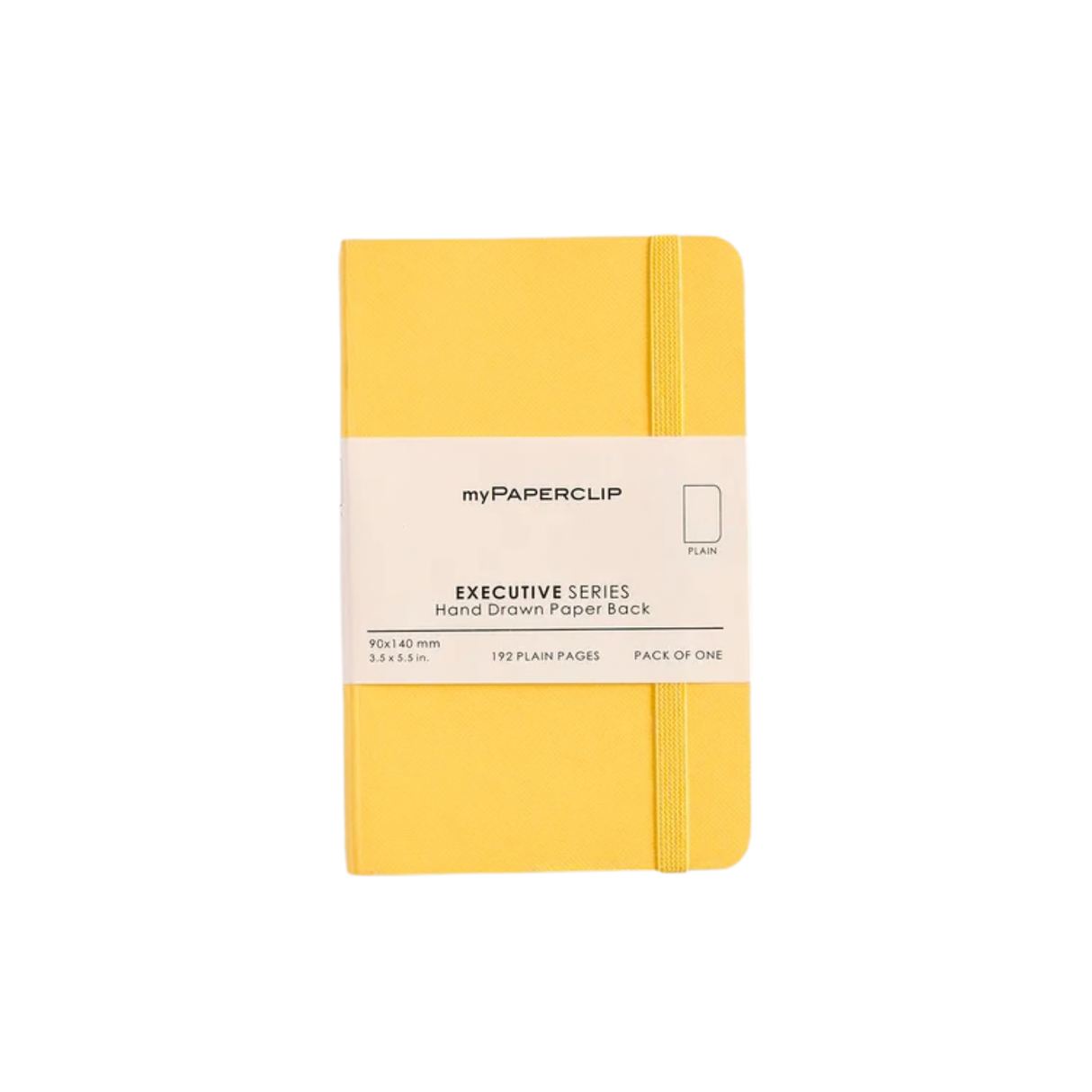 My Paperclip Executive Series Notebook (Soft Cover) - 90 x 140 mm Collection Plain Yellow