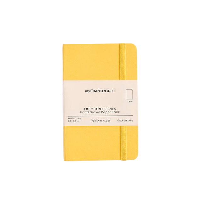 My Paperclip Executive Series Notebook (Soft Cover) - 90 x 140 mm Collection Plain Yellow