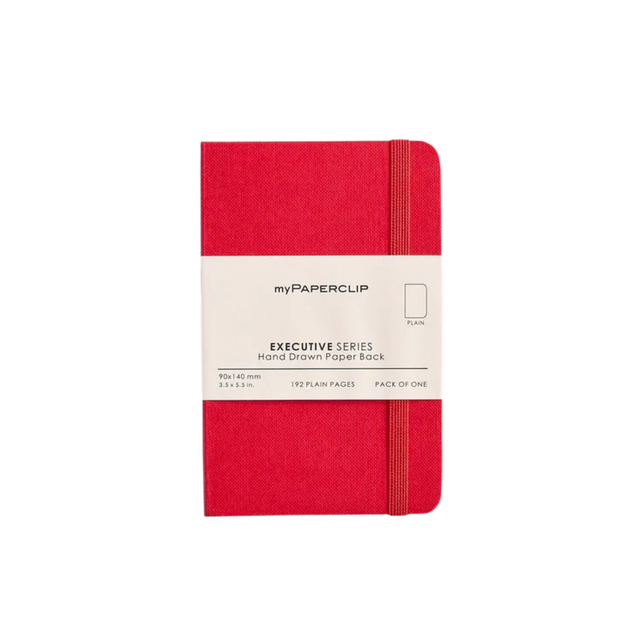 My Paperclip Executive Series Notebook (Soft Cover) - 90 x 140 mm Collection Plain Red