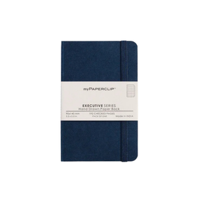 My Paperclip Executive Series Notebook (Soft Cover) - 90 x 140 mm Collection Checks Blue