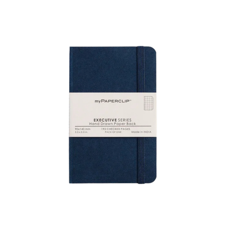 My Paperclip Executive Series Notebook (Soft Cover) - 90 x 140 mm Collection Checks Blue