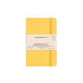My Paperclip Executive Series Notebook (Soft Cover) - 90 x 140 mm Collection Checks Yellow