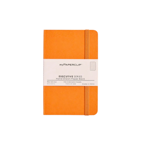 My Paperclip Executive Series Notebook (Soft Cover) - 90 x 140 mm Collection Checks Orange