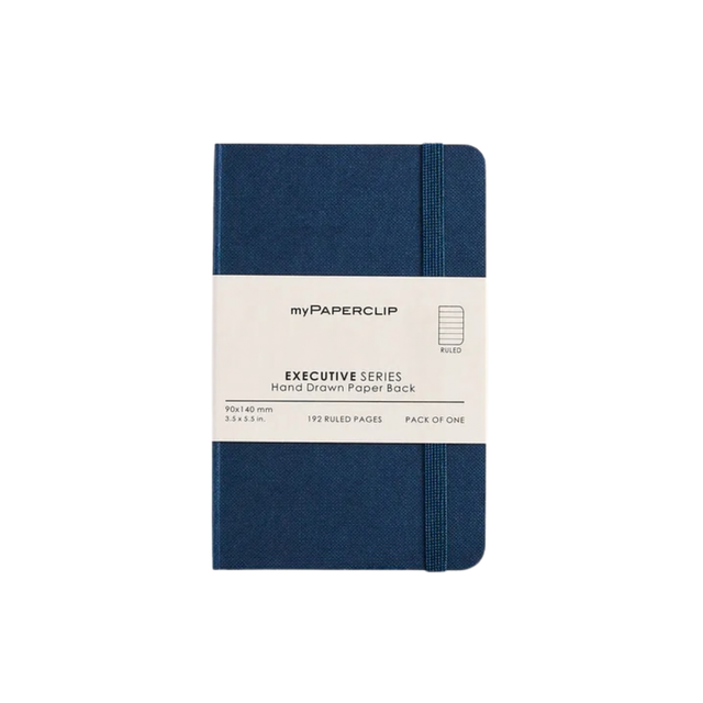 My Paperclip Executive Series Notebook (Soft Cover) - 90 x 140 mm Collection ruled Blue