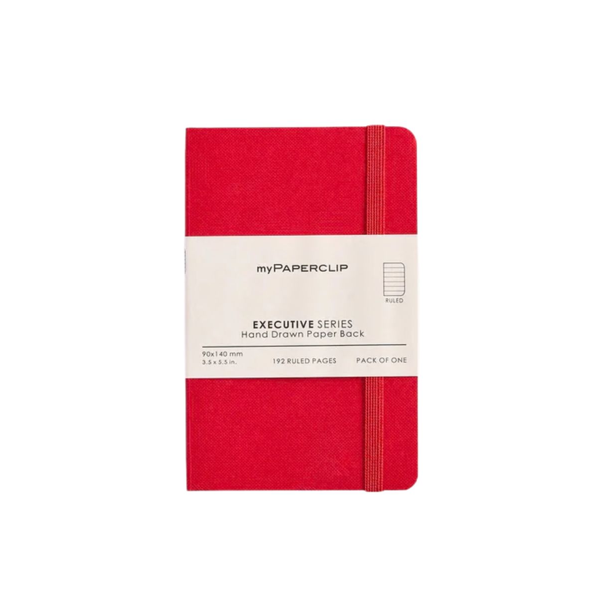 My Paperclip Executive Series Notebook (Soft Cover) - 90 x 140 mm Collection Ruled Red