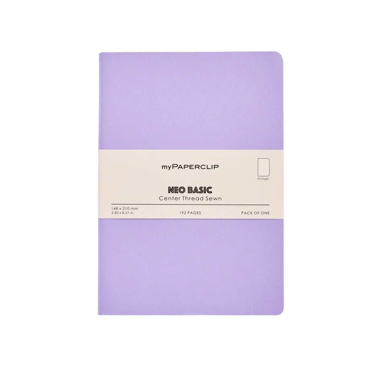 My Paperclip Neo Basic Center Thread Sewn Plain 148 x 210 mm Lilac  Collection
